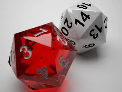 Role Playing Dice - Complete Set - 3D Print Ready 3D model