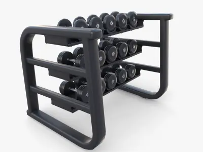 Dumbbell rack v1 3D model