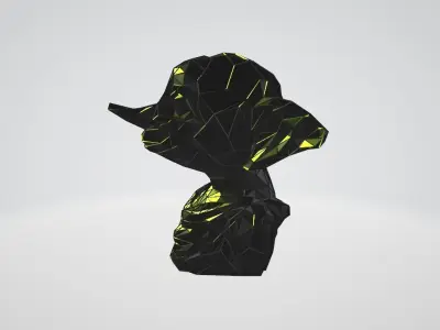 Dobby bust Harry Potter WIREFRAME VORONOI WIREMESH MESH 3D print model