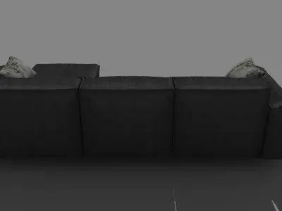 velvet sofa Free low-poly 3D model
