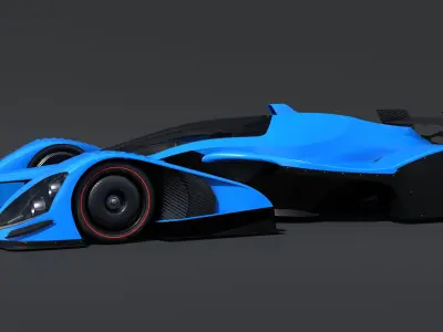 RB Formula racing Concept Low-poly 3D model