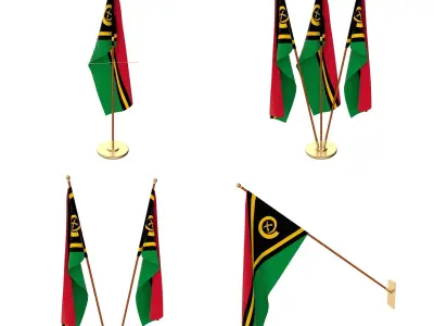 Vanuatu Flag Pack 3D model