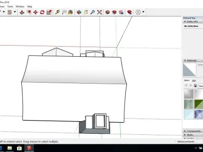 Medieval-House house on computer screen Low-poly 3D model