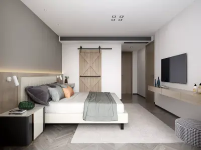 bedroom interior 3D model 49