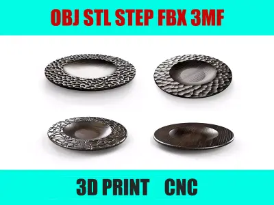 Unique Plate Design   Custom model for CNC 3D Print 3D print model