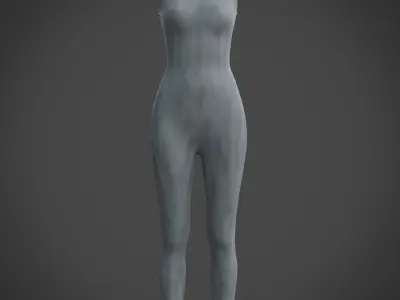 3D Female Jumpsuit - Yoga - Sport wear Low-poly 3D model