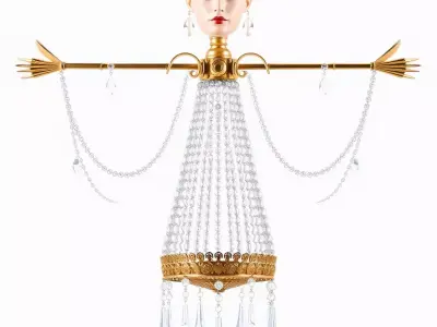 Elegant Crystal Chandelier model pack Low-poly 3D model