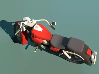 Honda shadow stylized low-poly Low-poly 3D model