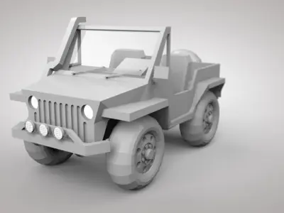 poly jeep 3D model