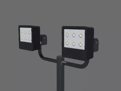 Football Soccer Light Reflector Low-poly 3D model