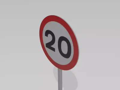20 Speed limit 3D model