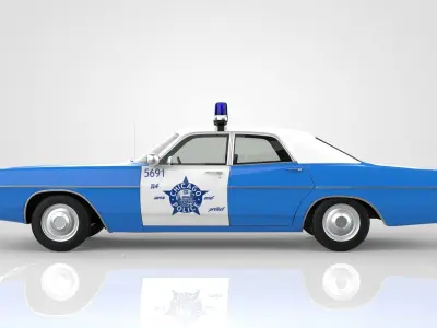 Dodge Polara Police 1971 3D model