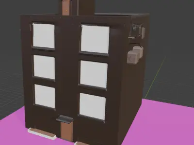 high-rise building Low-poly 3D model