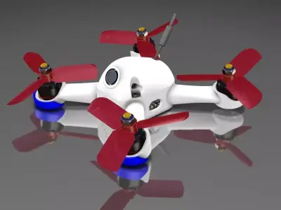3D135 - Racing quadcopter 135mm 3D print model