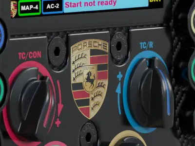 F1 Steering Wheel Porsche 3D model