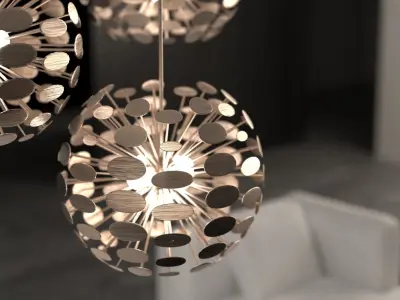 Ceiling decorative chandelier 3D model