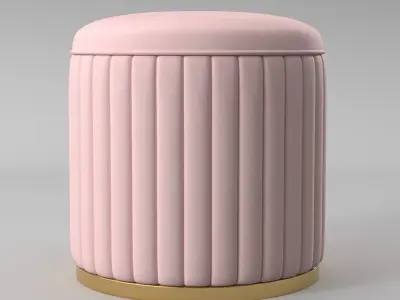 Nordic Luxury Dressing Table Macaron 3D model