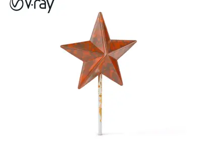 Rustic Star Ornament Model Pack Low-poly 3D model