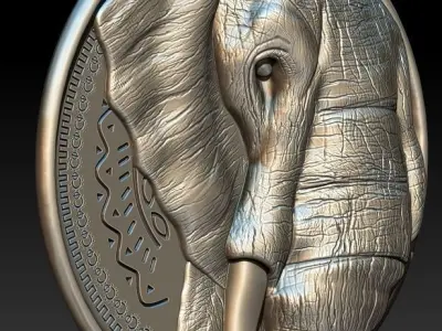 Wall hanging collection     1 an elephant 3D print model