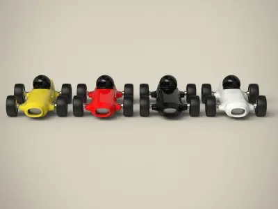 Racing Toy Car Set 3D model