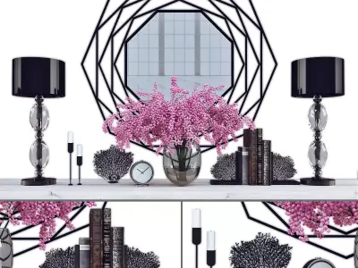 Decor set 075 Low-poly 3D model