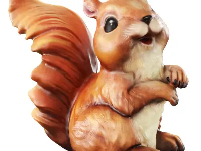 Squirrel figurine 3D model