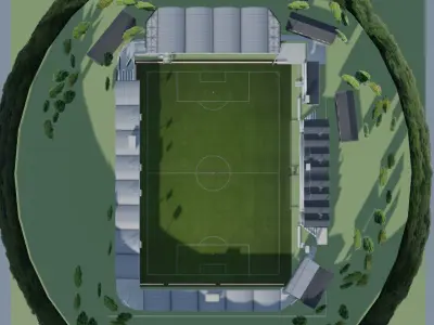 Raiffeisen Arena Pasching Austria Low-poly 3D model