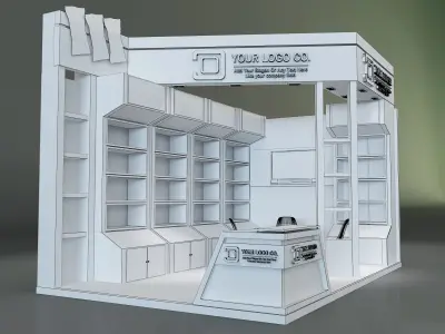 Booth Exhibition Stand a622b 3D model