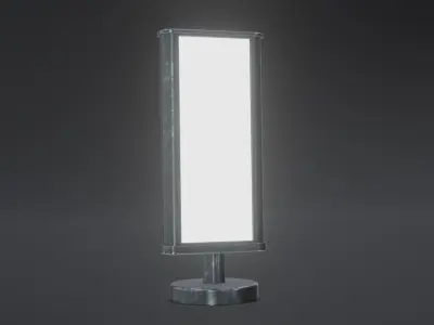 Citylight Stand pbr Free low-poly 3D model