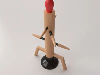 Wooden Dummy V2 3D model