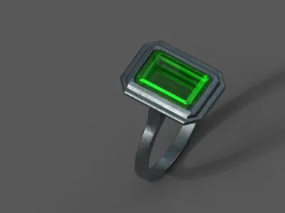 High-Quality 3D Ring Model Low-poly 3D model