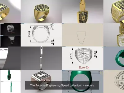 The Porsche Engineering Speed collection 3D Model Pack