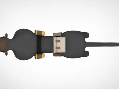 TF2 Demoman Panther Low-poly 3D model