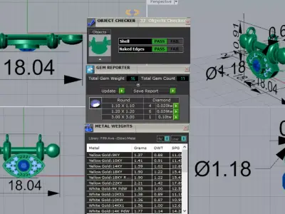 Gold Evil Eye Pendant with Diamonds Blue Sapphires Model jp0125 3D print model