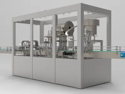 Bottles Washing Filling And Capping Line  3D print model