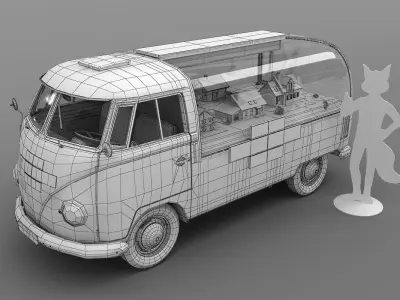 Vw T1 Van 1957 3D model