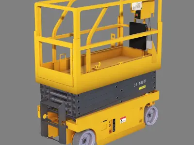 Aerial Work Vehicle Low-poly 3D model