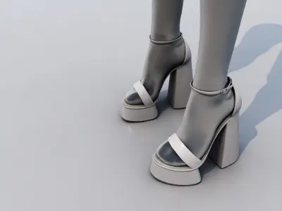 High Heels and Stockings  3D model