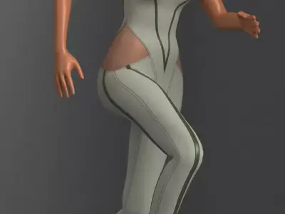 Womens Sportswear Gym Outfit 3D Model 3D model