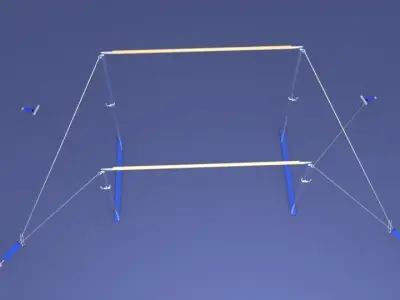 Gymnastics Uneven Bars 3D model