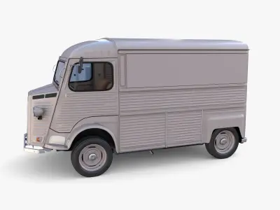 Citroen HY Gray with interior 3D model