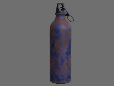 Water Bottle 1B Low-poly 3D model