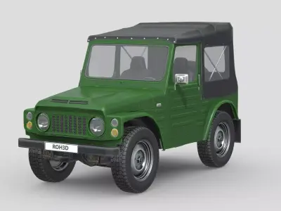 Suzuki Jimny 1977 Low-poly 3D model