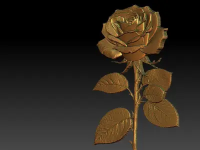 4 Rose CNC Relief Model 3D print model