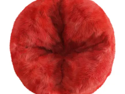 Fur bag chair 3D model