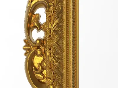 carved frame 3D model 13