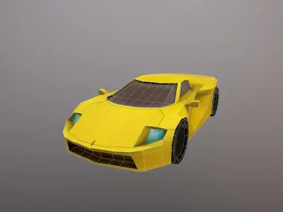 LOW-POLY SPORT CAR Low-poly 3D model