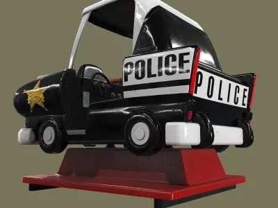 Police Coin Operated Ride  Low-poly 3D model