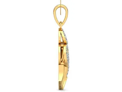 Pendant 3dm stl FBX OBJ Render Detail diamond gold 3D print model