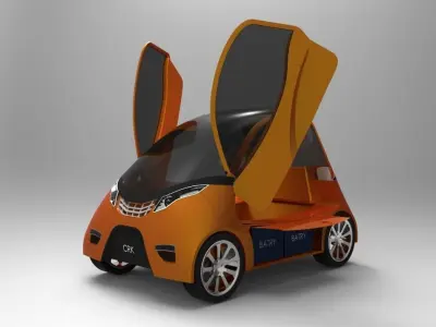 Electric car 02 3D model